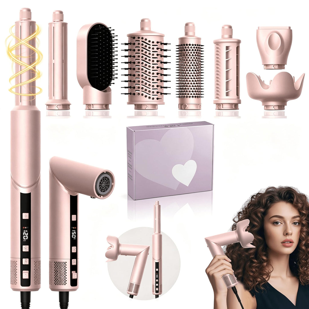 Pro Hairstyler 8 in 1 Set - 1400w Ionen Haartrockner Mit Diffusor | 110000 U/Min Airstyler Haarstyle