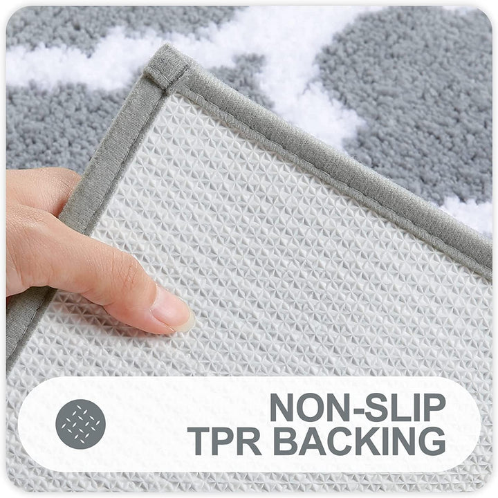 Homaxy rutschfest Badematte Badezimmerteppich Waschbar Hochflor Badteppich Flauschige Mikrofaser Bad