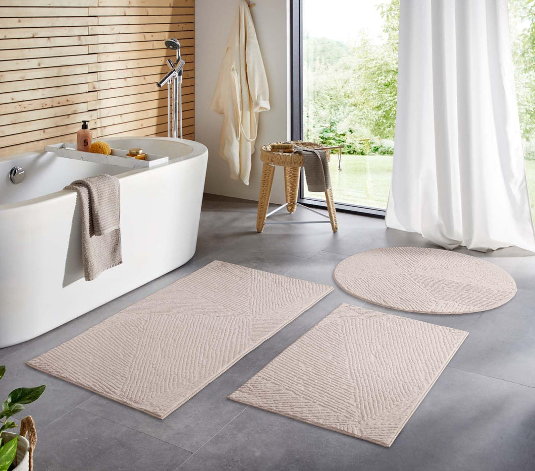 Taracarpet Badematte Badvorleger Homestyle rutschfest waschbar Badezimmerteppich Badewannenmatte, Ba