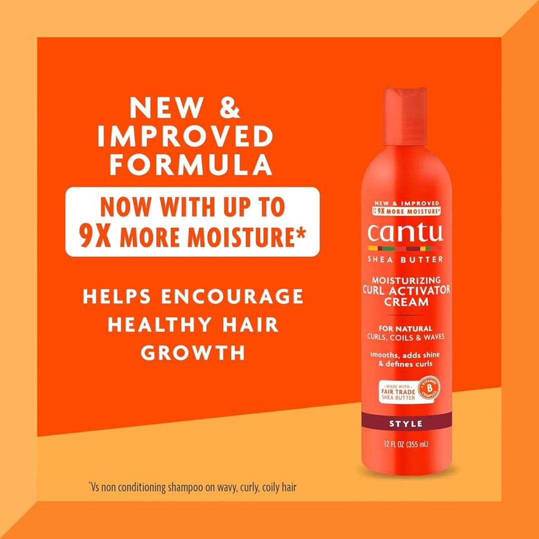 Cantu Sulfatfreies Shampoo & Conditioner 12oz mit Sheabutter Feuchtigkeitscreme 12oz