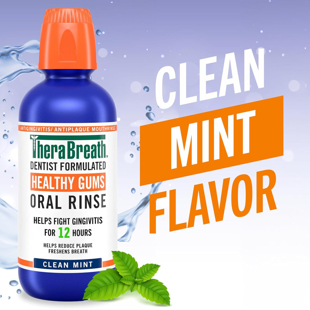 TheraBreath 24 Hour Healthy Gums Periodontist Formulated Oral Rinse, 16 Ounce (Pack of 2)