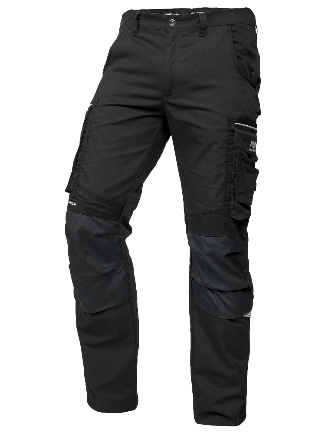 PUMA WORK WEAR Premium Arbeitshose mit vielen Taschen und extra verstärktem Nylon Gewebe 52 Schwarz/
