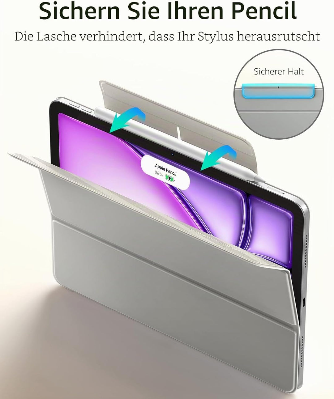 ESR für iPad Air 13 Zoll M4/M3/M2 Hülle (2026/2025/2024) und iPad Pro 12.9 (2022/2021/2020), Magnetb