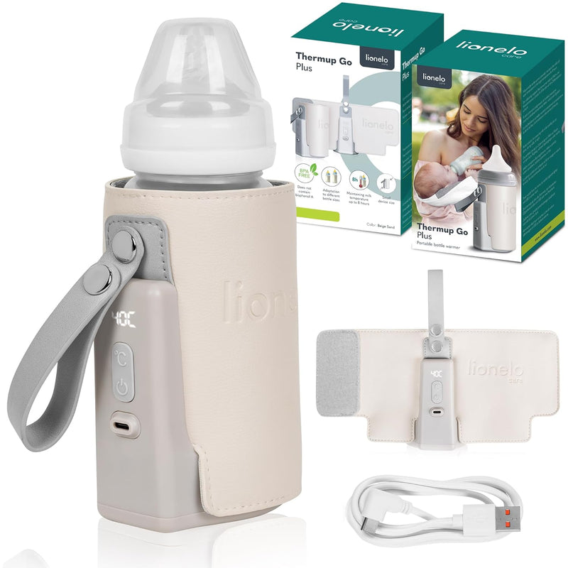 LIONELO Thermup Go Plus Tragbarer Babyflaschenwärmer, hält Flüssigkeiten warm, 5 Betriebstemperature