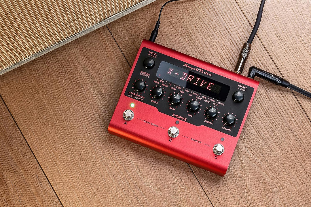 IK Multimedia AmpliTube X-DRIVE Effektpedal, 16 Modelle in einem Verzerrerpedal: Overdrive, Fuzz, Co
