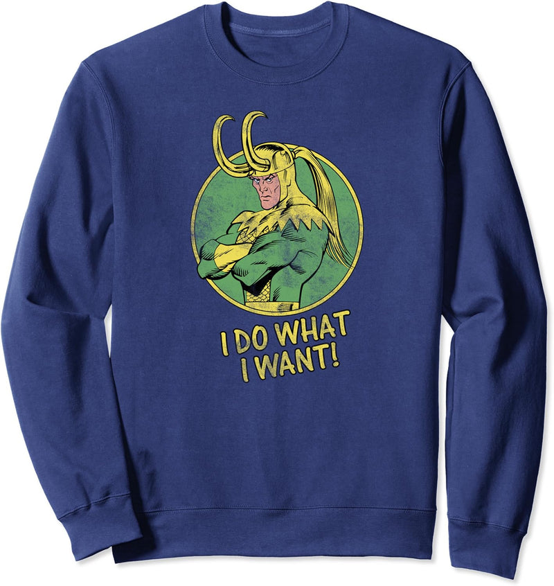 Marvel Loki I Do What I Want Faded Attitude Sweatshirt
