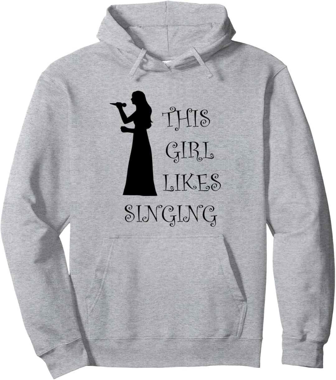 Mädchen singt gerne Stimmtrainer Gesangsunterricht Pullover Hoodie
