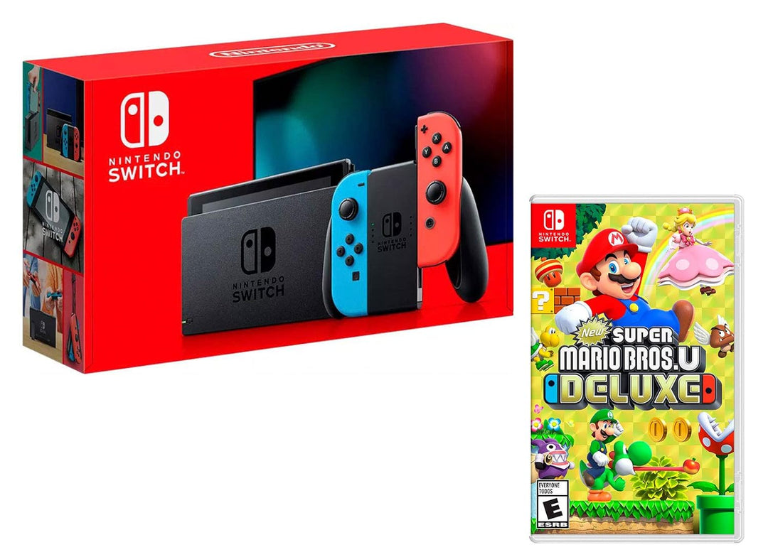 Nintendo Switch 32Gb Neon-Rot/Neon-Blau + New Super Mario Bros. U Deluxe