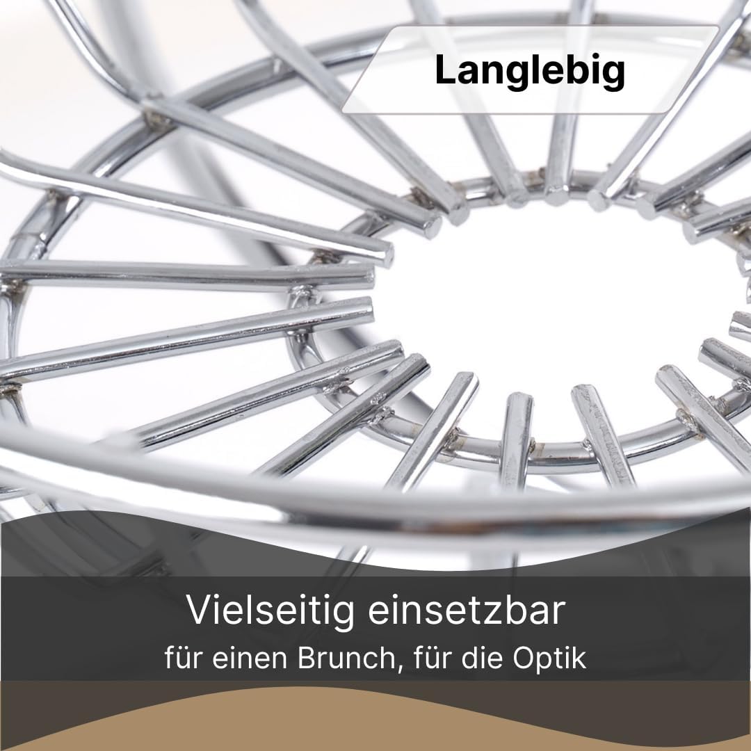 DESIGN DELIGHTS OBST ETAGERE STAGE | 24 cm, Eisen, zweistöckig | Metall Obstständer, Früchteschale,