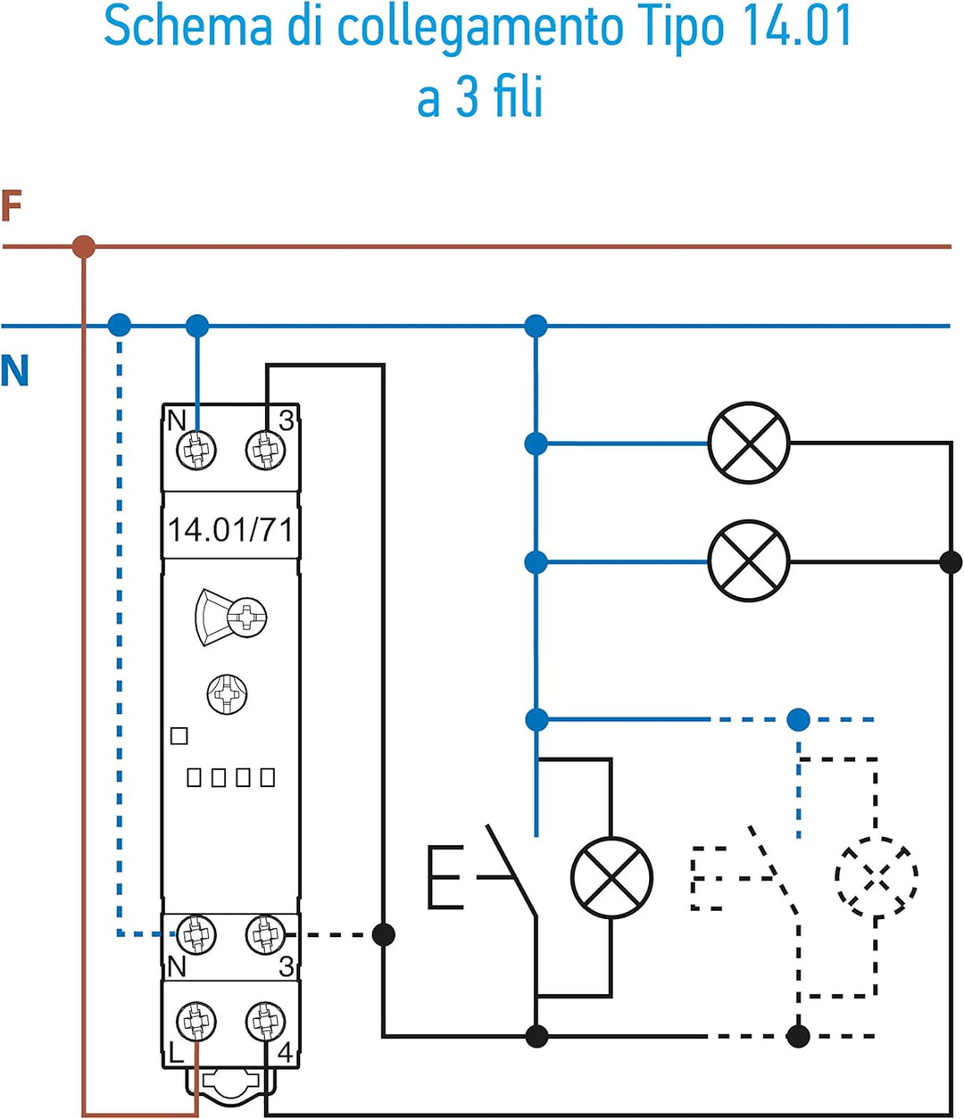 Finder 140182300000PAS Multifunktions-Schaltuhr / Stromstossschalter, 230 V, 1 Schliesskontakt, 16 A