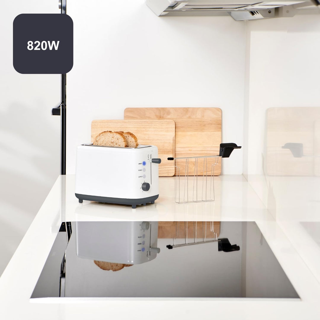 Black + Decker BXTOA820E - Toaster 820W. 2 breite Toastschlitze. 7 Röstgradstufen. Herausnehmbare Sa
