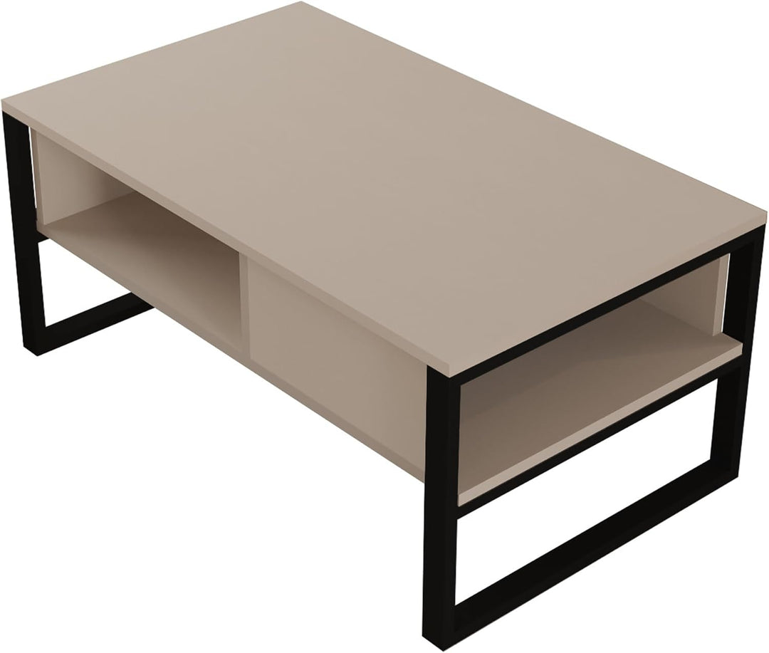 [en.casa] Couchtisch Laukaa Wohnzimmertisch Tischplatte rechteckig Beistelltisch 100 x 60 x 45 cm So