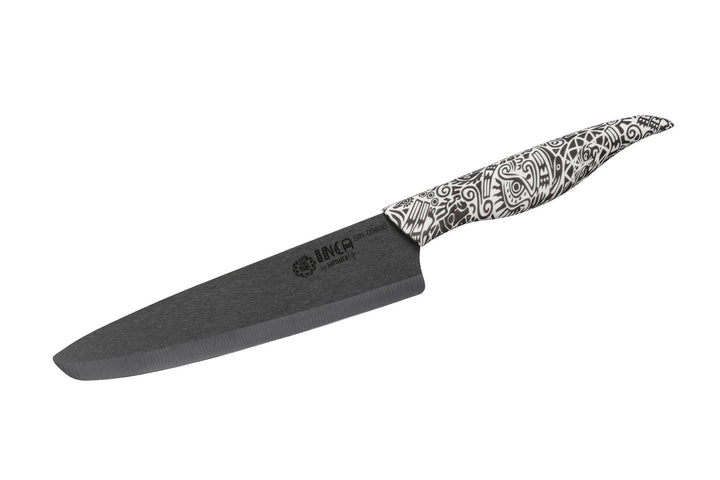 Samura INCA 7.4" Chef's Knife with Black Zirconia Ceramic Blade - High-Quality Japanese Steel Kitche