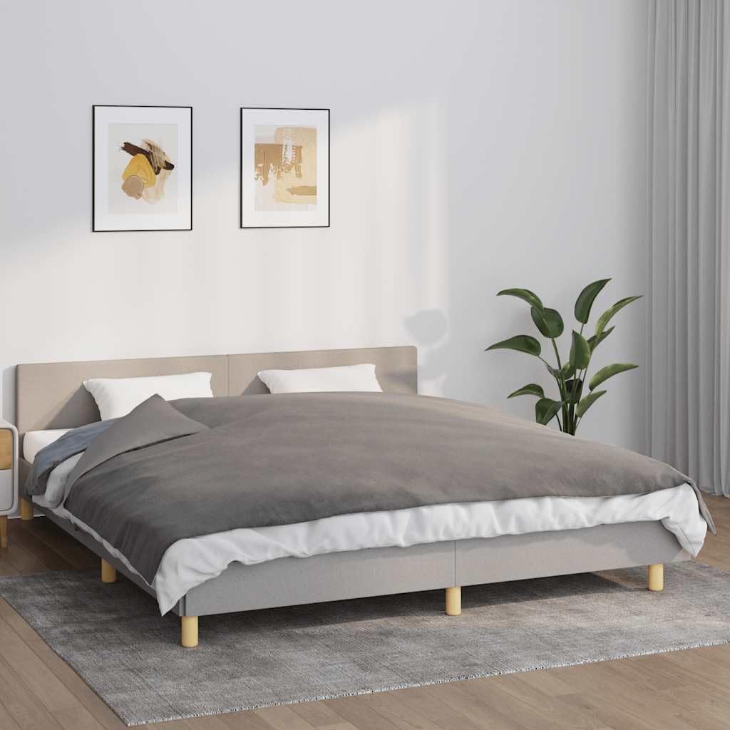 Gewichtsdecke mit Bezug Grau 155x220 cm 11 kg Baumwolle atmungsaktiv weich mit Polyesterfüllung für