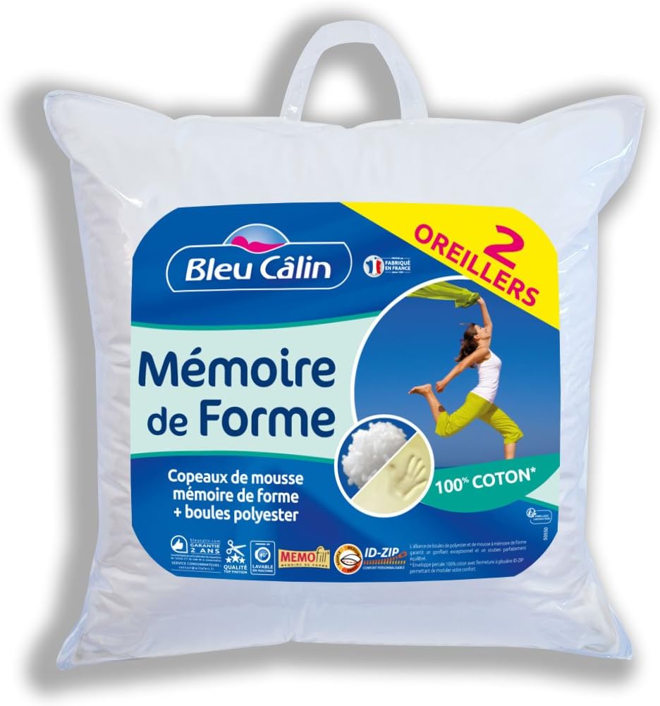 OREILLER MEMOFILL OMF, 60x60cm 2 Unité (Lot de 1) Quadratisch, 2 Unité (Lot de 1) Quadratisch