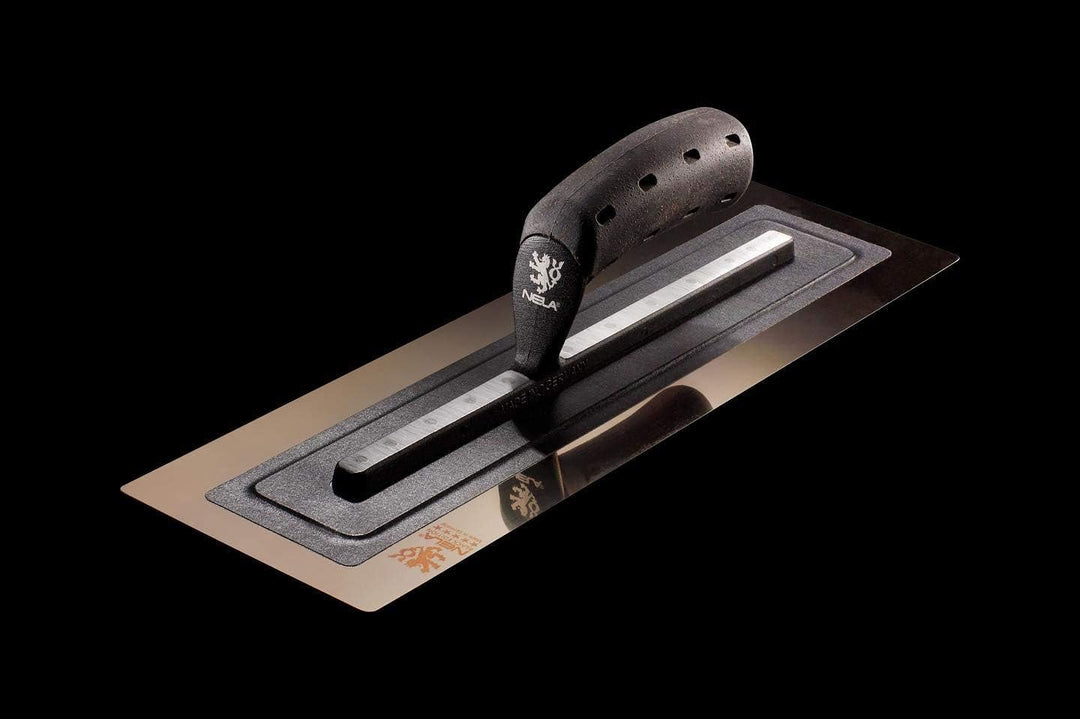 NELA Premium Black Edition Glättekelle 405 x 120mm rostfrei Glättkelle Traufel Glätter Made in Germa