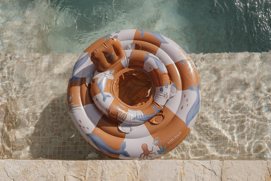 Little Dutch Baby Schwimmsitz - Schwimmring - Schwimmhilfe - Aufblasbar - für Jungen ab 6 Monaten -