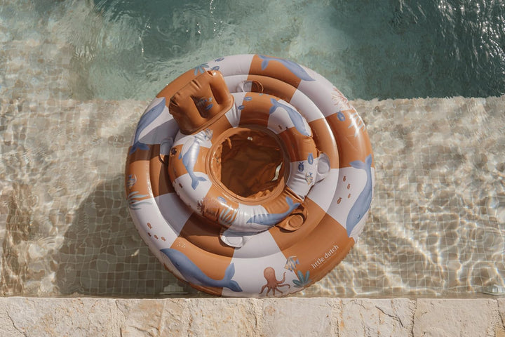Little Dutch Baby Schwimmsitz - Schwimmring - Schwimmhilfe - Aufblasbar - für Jungen ab 6 Monaten -