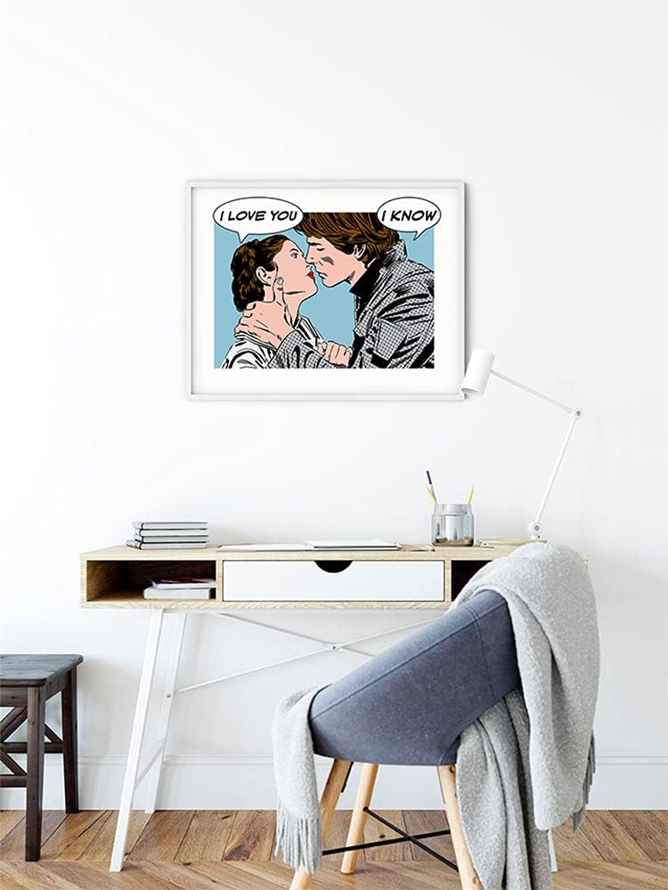 Komar Wandbild | Star Wars Classic Comic Quote Leia Han | Kinderzimmer, Jugendzimmer, Dekoration, Ku