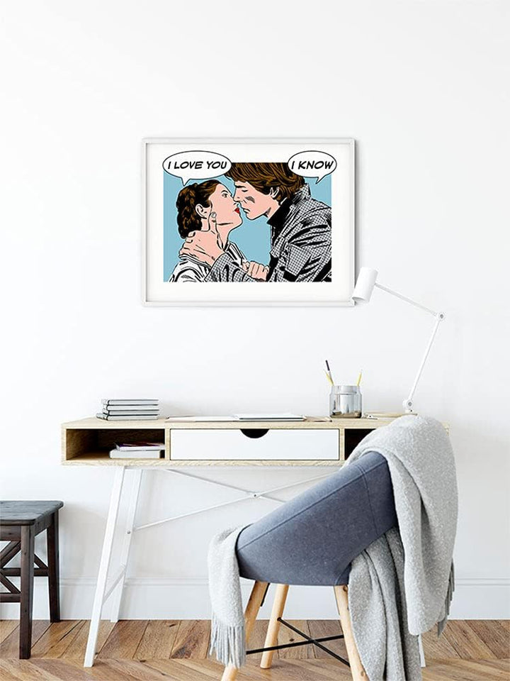 Komar Wandbild | Star Wars Classic Comic Quote Leia Han | Kinderzimmer, Jugendzimmer, Dekoration, Ku