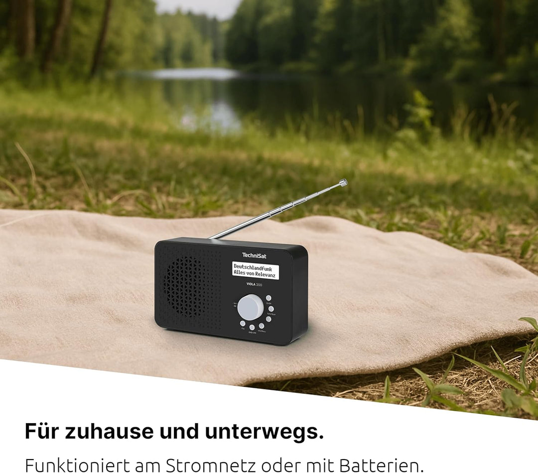 TechniSat Viola 200 - tragbares DAB+/UKW-Radio (mit LCD-Display, Teleskopantenne, Favoritenspeicher,