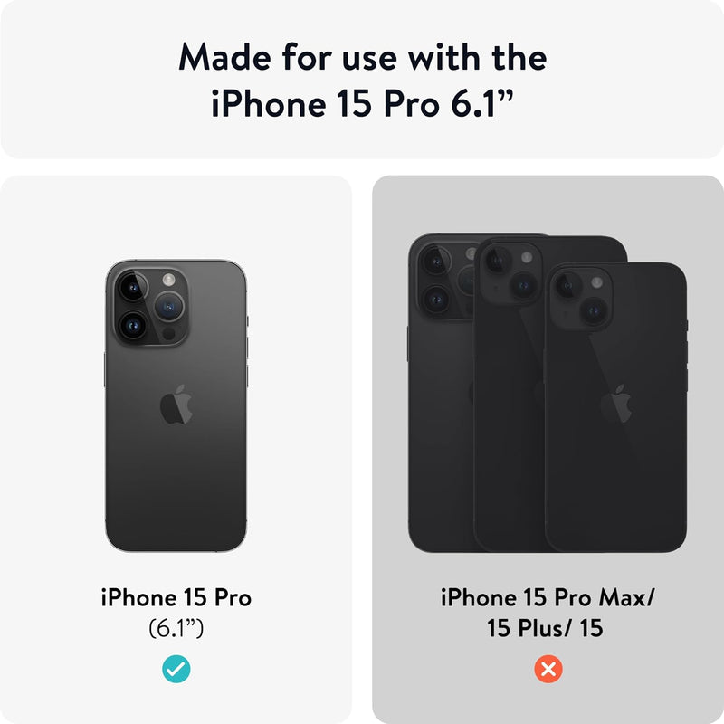 Mous Hülle für iPhone 15 Pro MagSafe Kompatibel Case - Limitless 5.0 - Carbonfaser - Handyhülle iPho