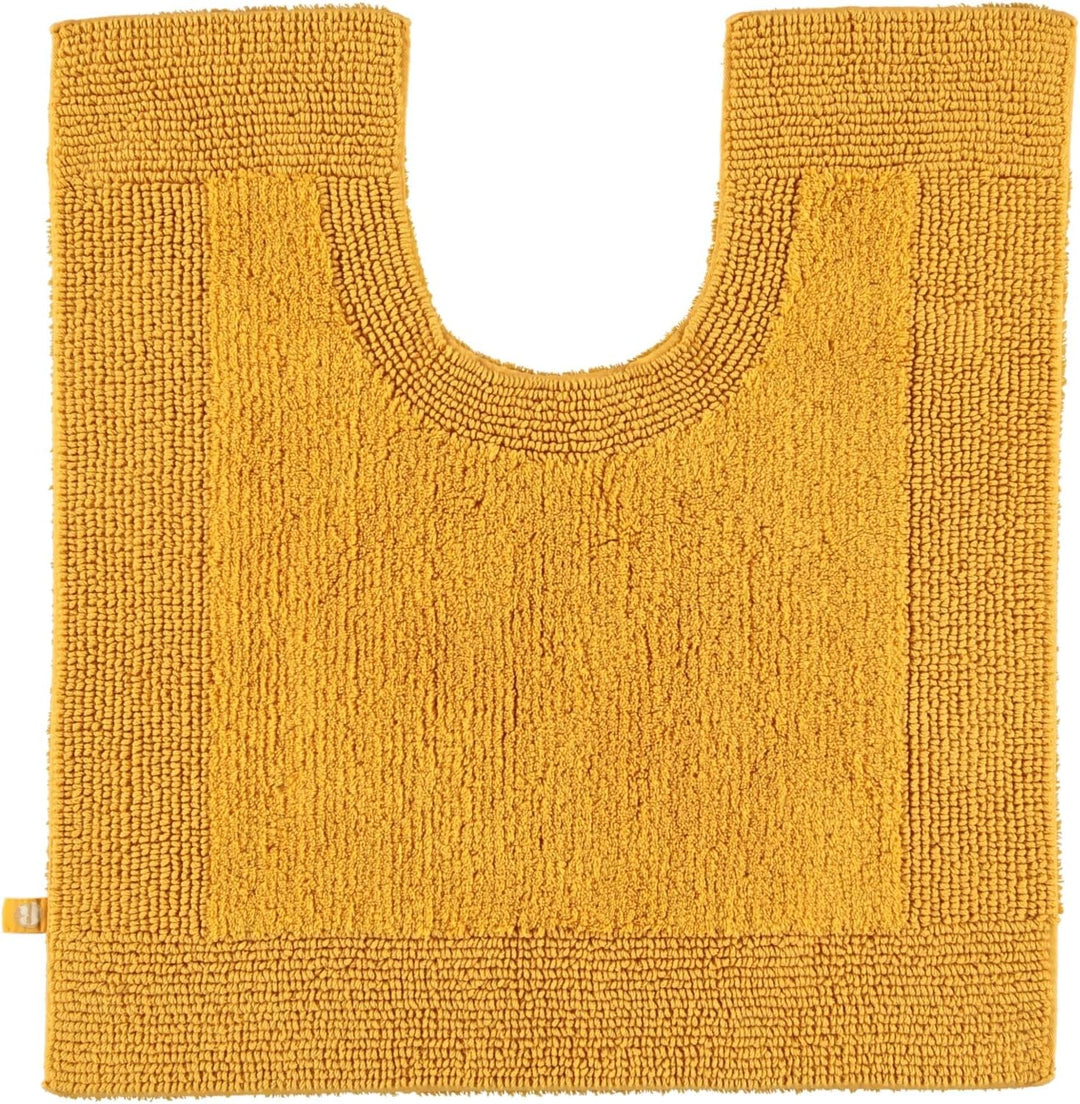 RHOMTUFT Prestige Badteppich 348 Curry, 60 x 60 cm WC-Vorleger mit Ausschnitt 60 x 60 cm WC-Vorleger