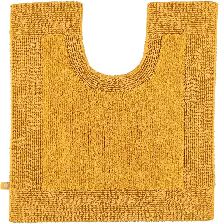 RHOMTUFT Prestige Badteppich 348 Curry, 60 x 60 cm WC-Vorleger mit Ausschnitt 60 x 60 cm WC-Vorleger
