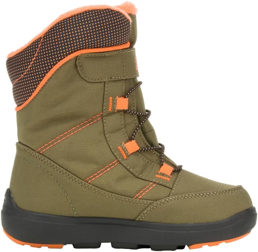 Kamik Stance2 Unisex Kinder Schneestiefel 22 EU Olive Orange, 22 EU Olive Orange
