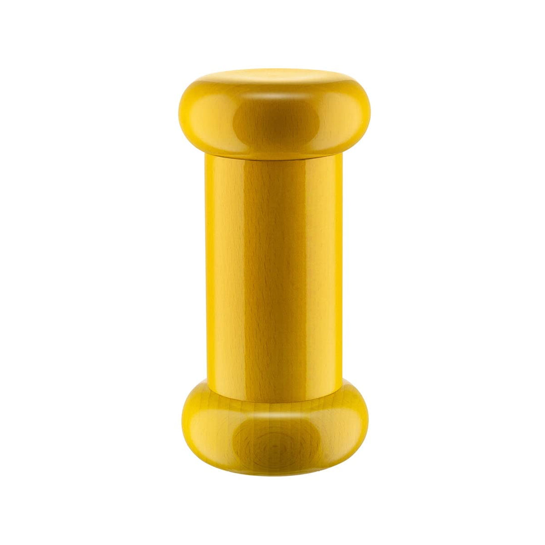 Alessi ES19 1 Salz-/Pfeffer-und Gewürzmühle aus Buchenholz, gelb 100 Values Collection, Steel