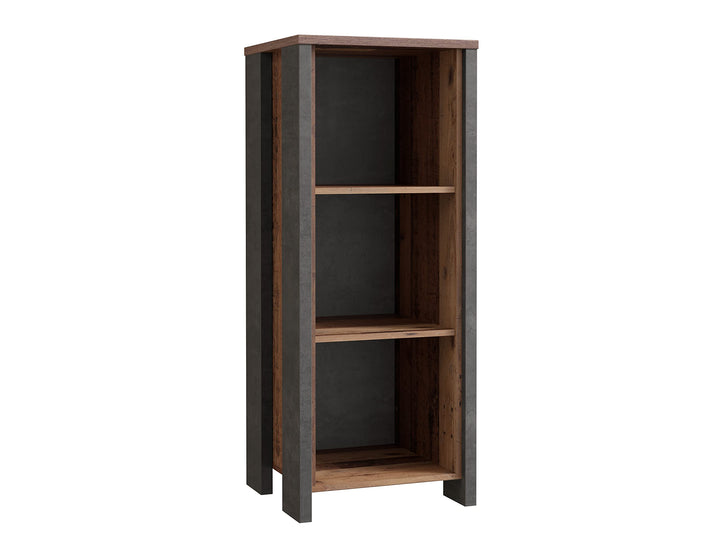 Forte Clif Regal, Holzwerkstoff, Old – Wood Vintage / Betonoptik Dunkelgru, B/H/T: 47 / 115,1 / 41,6