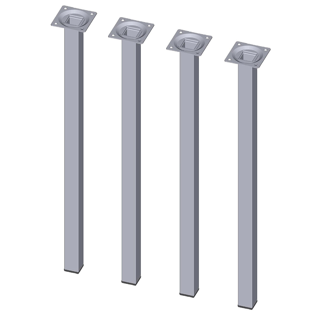 DIY Element System Möbelfuss eckig – Vierkant-Metallfuss, ideal als Tischbein für die Gestaltung ind
