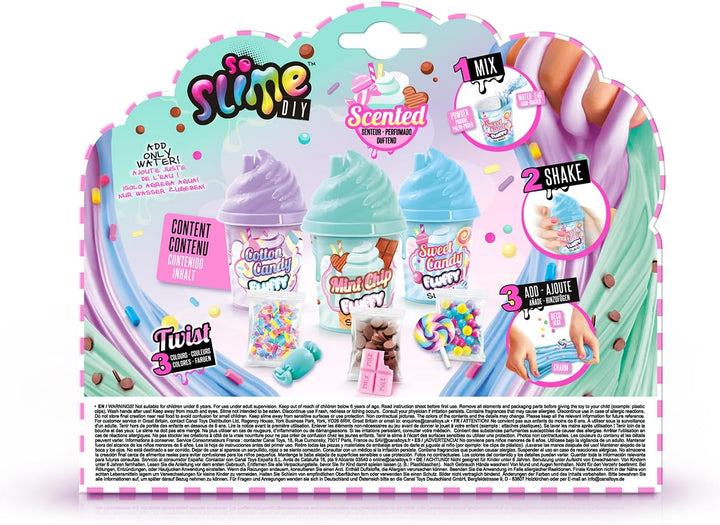 Canal Toys - So DIY-Slime Fluffy-Pack mit 3 Shakers-SSC 101, Mehrfarbig