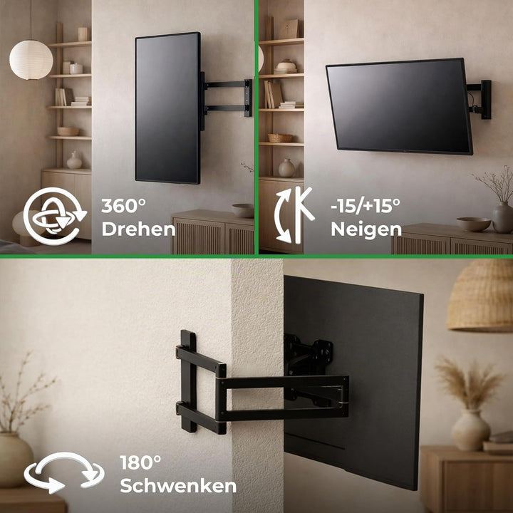 Axis XL 108,5 cm TV Wandhalterung mit extra langem Gelenkarm 50 Zoll Biz 75 Zoll – dreh-, Schwenk-,
