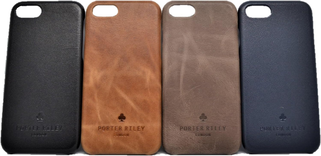 Porter Riley - Lederhülle für iPhone SE (2022/20) und iPhone 8 / iPhone 7. Premium Ultra Dünn Echtle