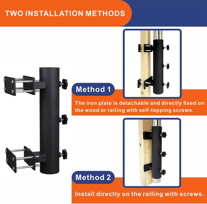 VANROUG Strapazierfähiger Sonnenschirmhalter, Terrassen-Schirmständer, Schirmständer, Bank, Buddy, S