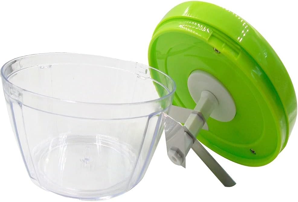 Gemüse Zerkleinerer Food Chopper 0.5 Liter Kunststoff und Edelstahl Handlicher Gemüse Zerkleinerer