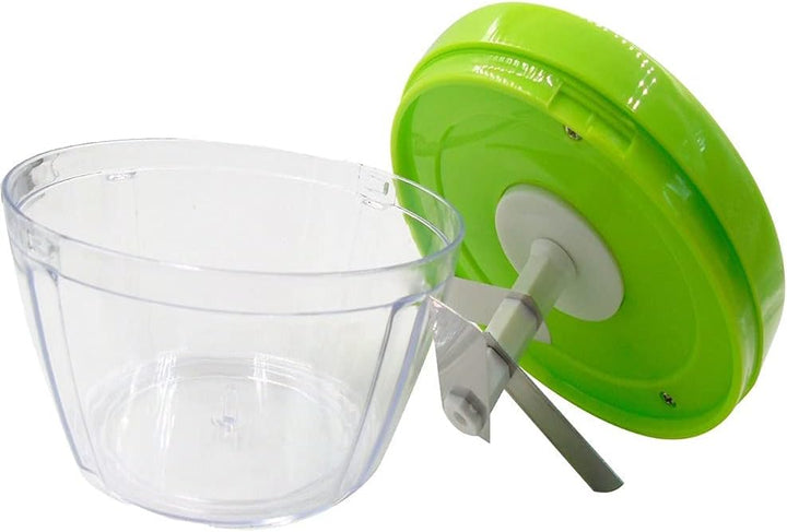 Gemüse Zerkleinerer Food Chopper 0.5 Liter Kunststoff und Edelstahl Handlicher Gemüse Zerkleinerer