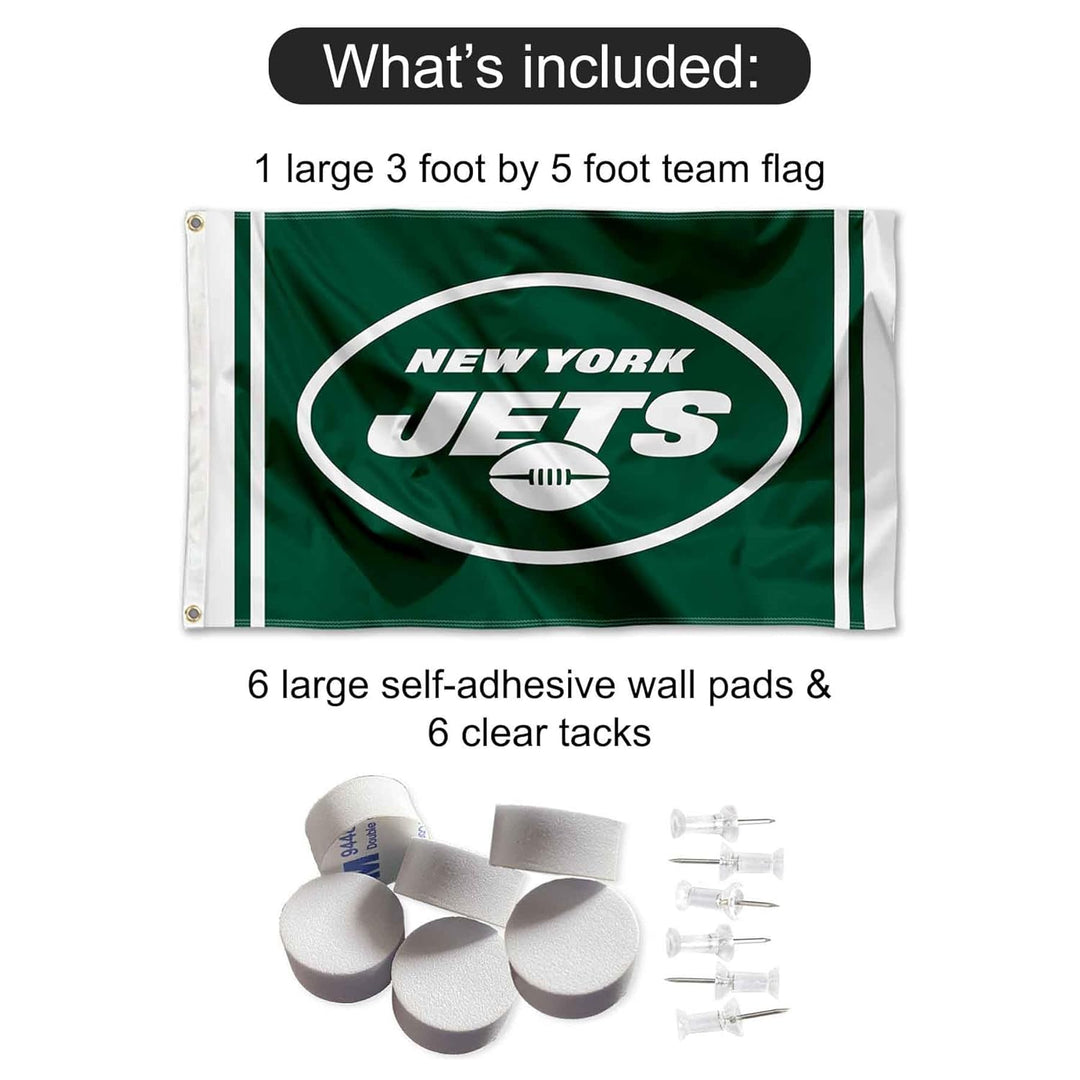 New York Jets Wordmark Banner und Wandteppich