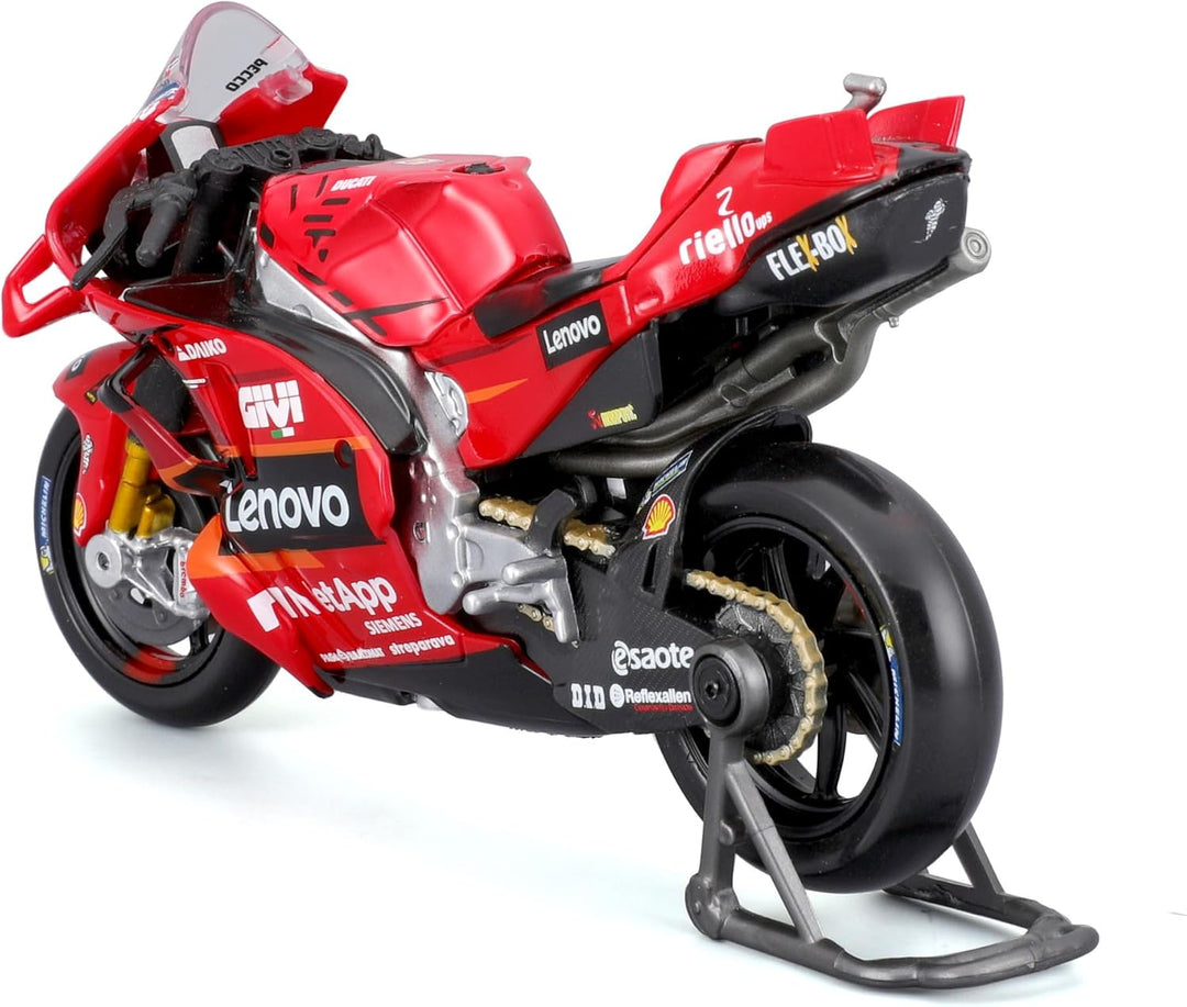 Bburago 1:18 Massstab 36396 – Ducati Desmosedici GP23 Motorrad Moto GP – #1 F. Bagnaia