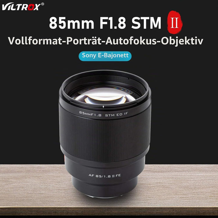 VILTROX 85mm F1.8 E Full Frame Autofokus Augenfokus unterstützen Porträt Prime Objektiv für Sony E-M
