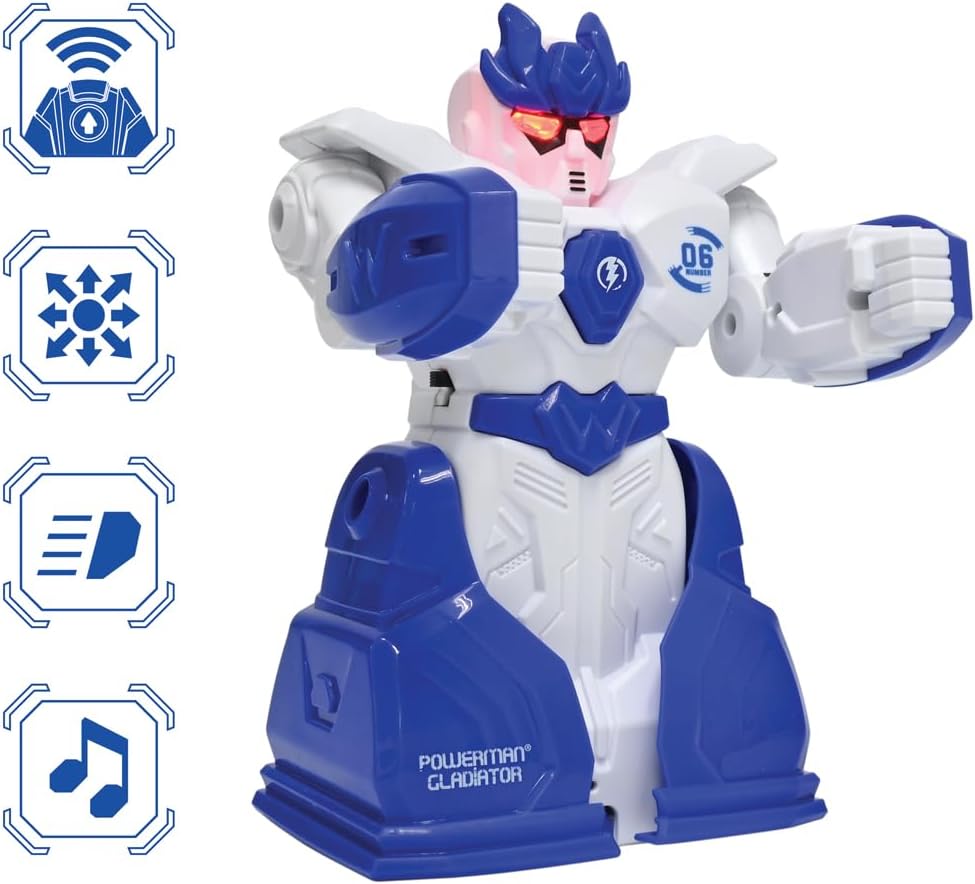 Lexibook, Powerman Gladiators Roboter, ROBDUOLXB | RC-Kampfroboter, Duell-Modus, 5 Treffer zum KO, B