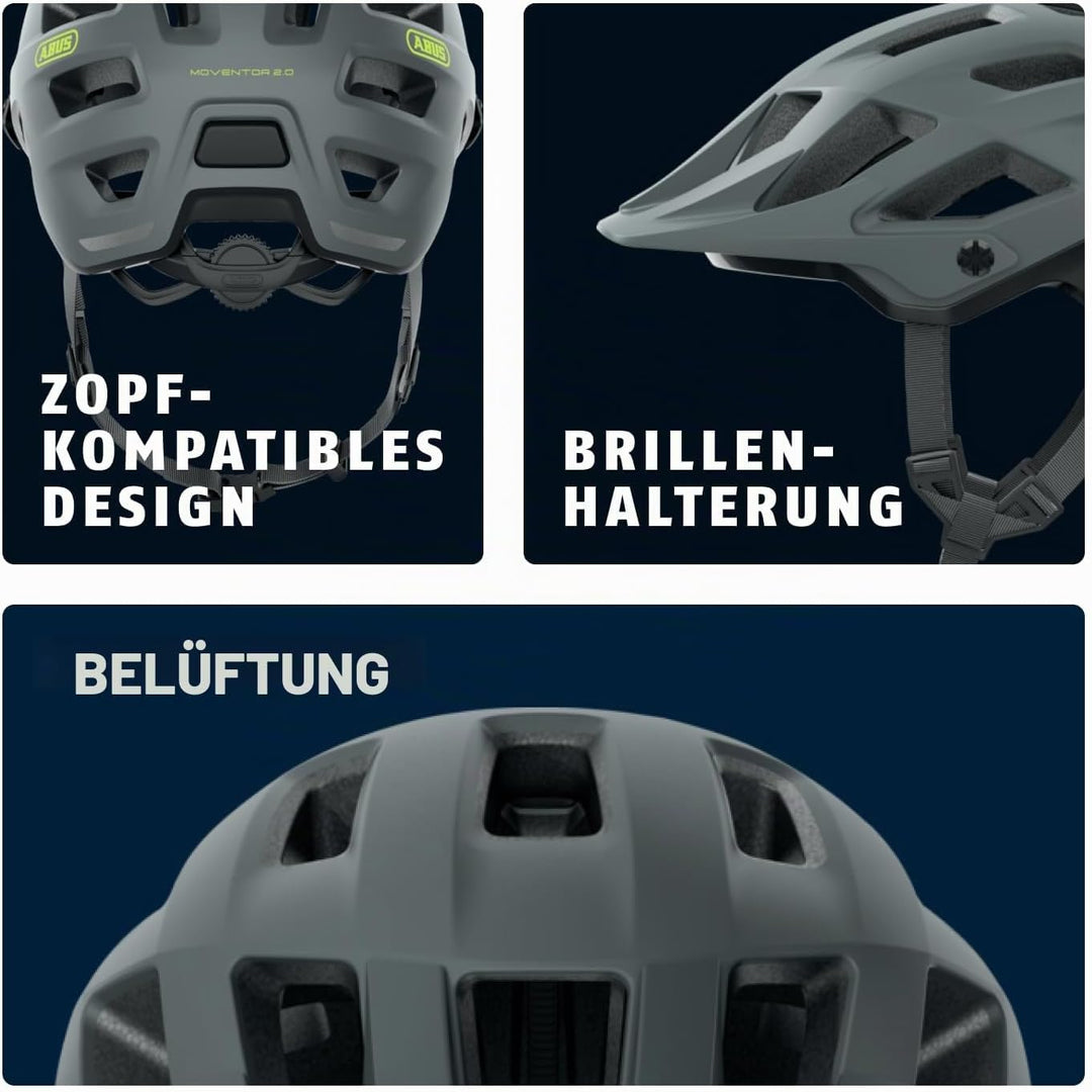 ABUS MTB-Helm Moventor 2.0 - komfortabler Fahrradhelm fürs Gelände - All-Mountain-Helm - für Damen u