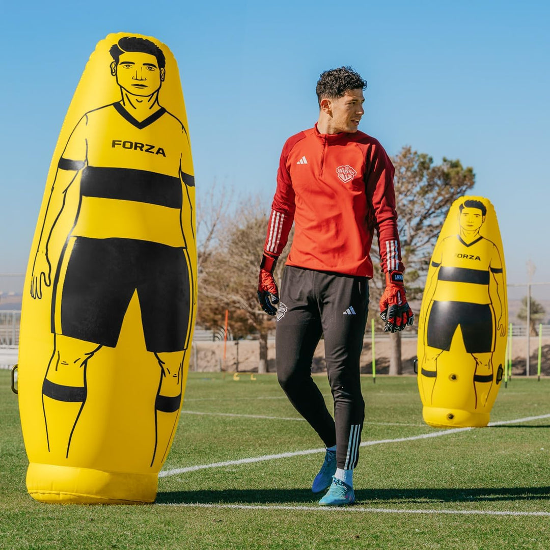 FORZA Profi Fussball Luft Dummies – aufblasbare Fussballtraining Freistossdummies | Standardsituatio