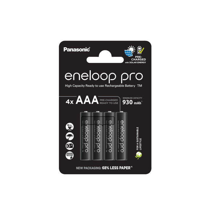 eneloop pro, AAA/Micro NI-MH Akku, 4er-Pack, Kapazität mit min. 930 mAh, Ready-to-Use NI-MH Akkus, b