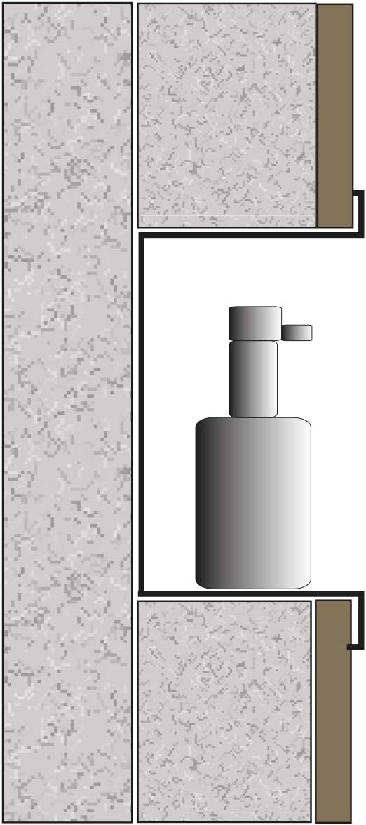 Bernstein Wandnische aus Edelstahl BS603010-60 x 30 x 10 cm - Duschablage für Badutensilien - Flexib