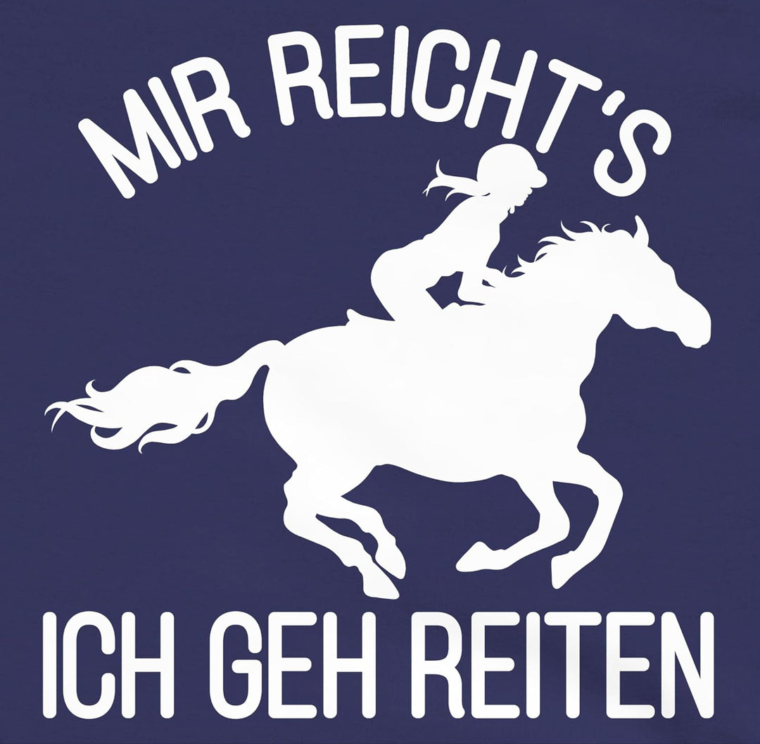 Shirtracer - Kinder Hoodie Jungen Mädchen - Pferd Pferde - Mir reicht's ich GEH Reiten 98 4 Navy Bla