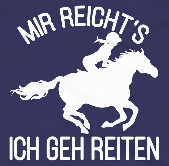 Shirtracer - Kinder Hoodie Jungen Mädchen - Pferd Pferde - Mir reicht's ich GEH Reiten 98 4 Navy Bla
