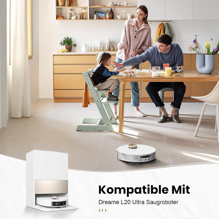 21 Stück Zubehör für Dreame L20 Ultra Saugroboter, Ersatzteile Set für L20 Ultra, 2 Hauptbürste, 6 S