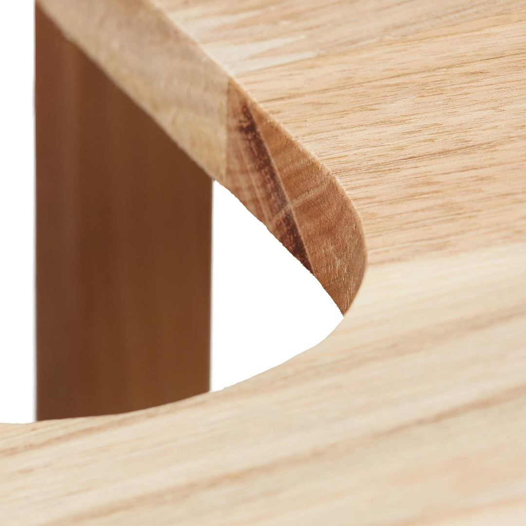 Relaxdays Waschbeckenunterschrank stehend, kleiner Unterschrank aus Walnuss, Badschrank mit Siphon-A